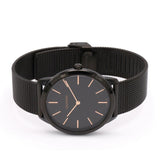 Calvin Klein Minimal Black Dial Black Mesh Bracelet Watch for Men - K3M21421