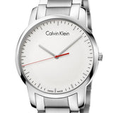 Calvin Klein City Quartz White Dial Silver Steel Strap Watch for Men - K2G2G1Z6