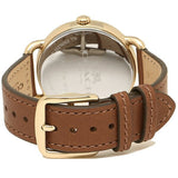 Coach Delancey White Dial Brown Leather Strap Watch for Women - 14502715