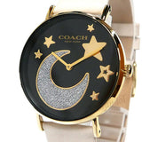 Coach Perry Black Dial White Leather Strap Watch for Women - 14503041