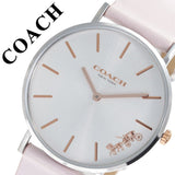 Coach Perry White Dial Pink Leather Strap Watch for Women - 14503118