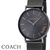 Coach Perry Grey Dial Grey Mesh Bracelet Watch for Women - 14503127