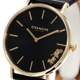 Coach Perry Black Dial Black Leather Strap Watch for Women - 14503333