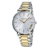 Coach Perry Silver Dial Two Tone Steel Strap Watch for Women - 14503347