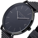 Coach Charles Black Dial Black Mesh Bracelet Watch for Men - 14602148