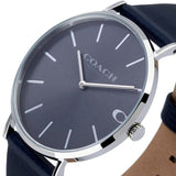 Coach Charles Grey Dial Black Leather Strap Watch for Men - 14602150