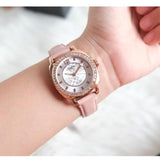 Coach Boyfriend Mother of Pearl White Dial Pink Leather Strap Watch for Women - 14503151