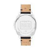 Coach Boyfriend Silver Dial Black Leather Strap Watch for Women - 14503152