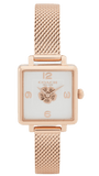 Coach Cass White Dial Rose Gold Mesh Bracelet Watch for Women - 14503698