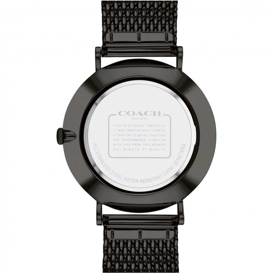 Coach Charles Black Dial Black Mesh Bracelet Watch for Men - 14602148
