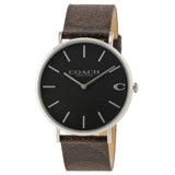 Coach Charles Black Dial Brown Leather Strap Watch for Women - 14602156