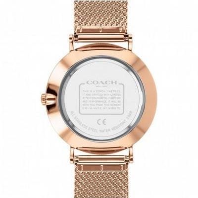 Coach Charles Black Dial Rose Gold Mesh Bracelet Watch for Men - 14602552