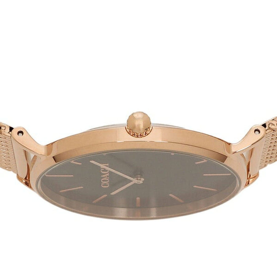 Coach Charles Black Dial Rose Gold Mesh Bracelet Watch for Men - 14602552