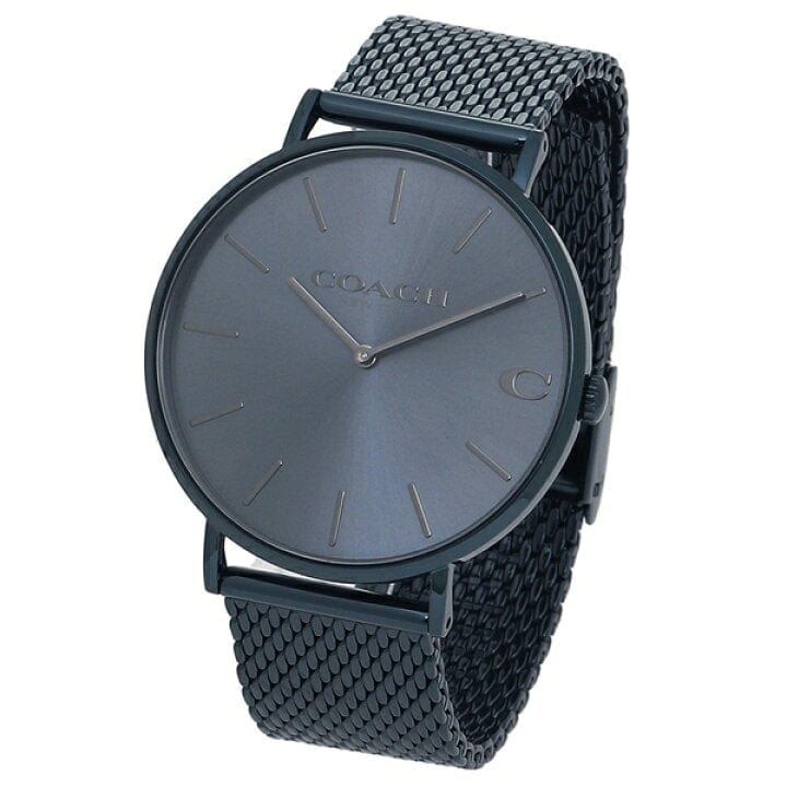 Coach Charles Blue Dial Blue Mesh Bracelet Watch for Men - 14602146