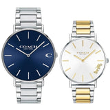 Coach Charles Blue Dial Silver Steel Strap Watch for Men - 14602429