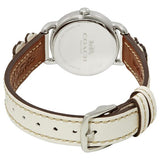 Coach Delancey White Dial Floral White Leather Strap Watch for Women - 14502760