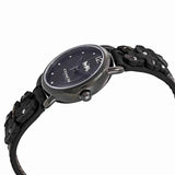 Coach Delancey Black Dial Black Leather Strap Watch For Women - 14502816