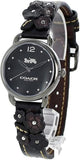 Coach Delancey Black Dial Black Leather Strap Watch For Women - 14502816