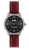 Coach Delancey Black Dial Brown Leather Strap Watch for Women - 14502792