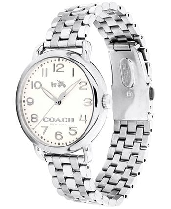 Coach Delancey Classic White Dial Silver Steel Strap Watch for Women - 14502260