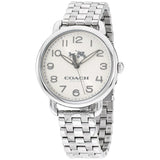 Coach Delancey Classic White Dial Silver Steel Strap Watch for Women - 14502260