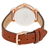 Coach Delancey Cream Dial Brown Leather Strap Watch For Women - 14502751