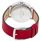 Coach Delancey White Dial Red Leather Strap Watch for Women - 14502878