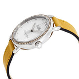 Coach Delancey White Dial Yellow Leather Strap Watch for Women - 14502882