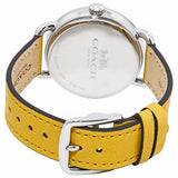 Coach Delancey White Dial Yellow Leather Strap Watch for Women - 14502882