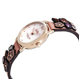 Coach Delancey White Dial Floral Pink Leather Strap Watch for Women - 14502817