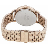 Coach Delancey White Dial Rose Gold Tone Stainless Steel Watch For Women - 14502811