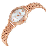 Coach Delancey Mother of Pearl White Dial Rose Gold Steel Strap Watch for Women - 14502479