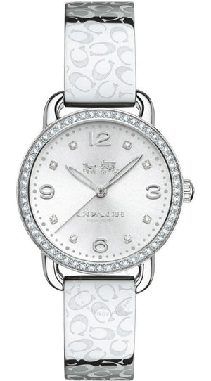 Coach Delancey White Dial Silver Steel Strap Watch for Women - 14502353