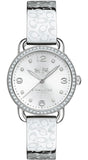 Coach Delancey White Dial Silver Steel Strap Watch for Women - 14502353