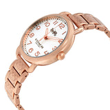 Coach Delancey White Dial Rose Gold Steel Strap Watch for Women - 14502242