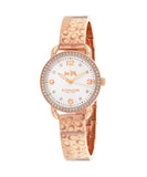 Coach Delancey Silver Dial Rose Gold Steel Strap Watch for Women - 14502355
