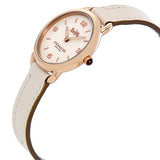 Coach Delancey White Dial White Leather Strap Watch for Women - 14502790