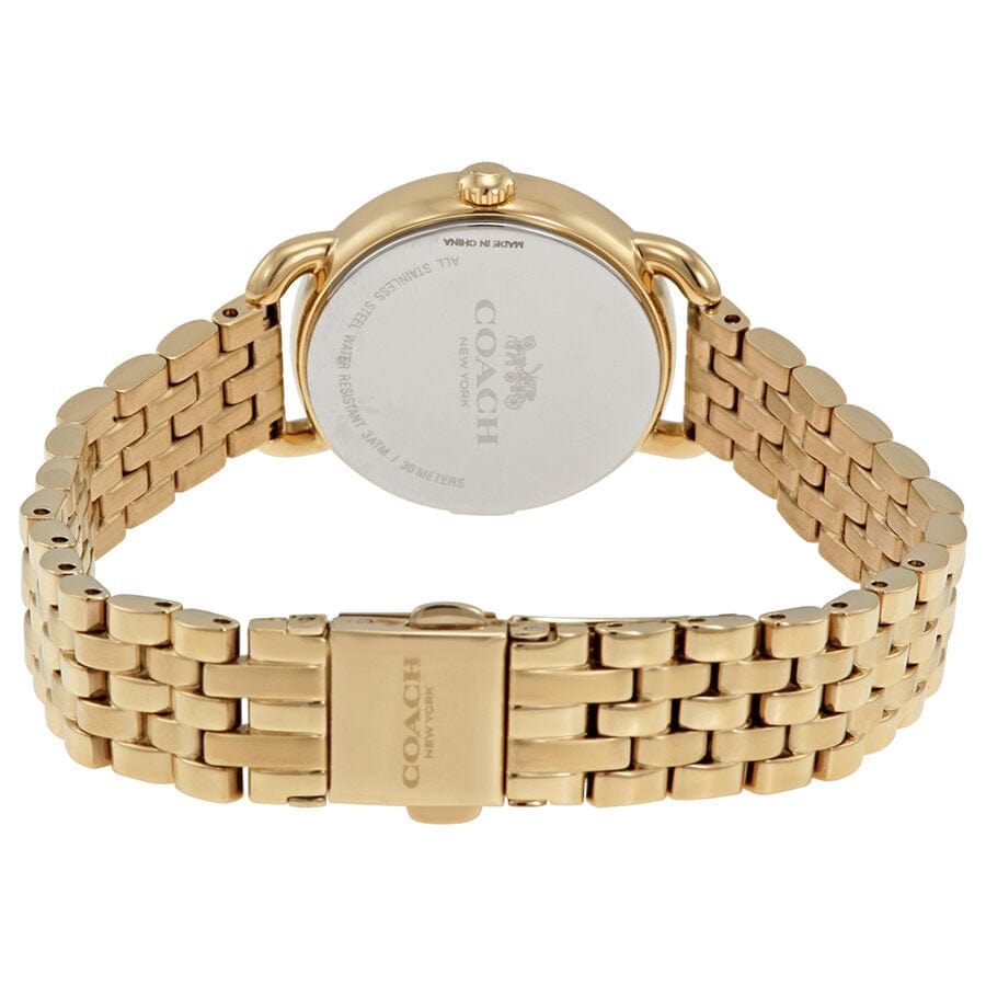 Coach Delancey White Dial Gold Steel Strap Watch for Women - 14502241