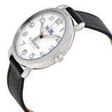 Coach Delancey White Dial Black Leather Strap Watch for Women - 14502714