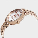Coach Delancey White Dial Rose Gold Tone Stainless Steel Watch For Women - 14502811