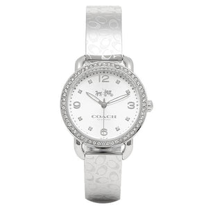 Coach Delancey White Dial Silver Steel Strap Watch for Women - 14502353