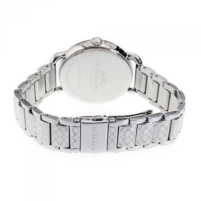 Coach Delancey White Dial Silver Steel Strap Watch for Women - 14502495