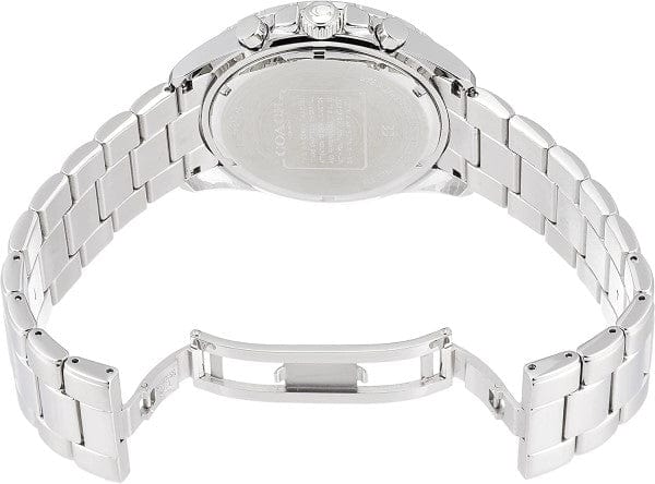 Coach Kent Chronograph Blue Dial Silver Steel Strap Watch for Men - 14602555