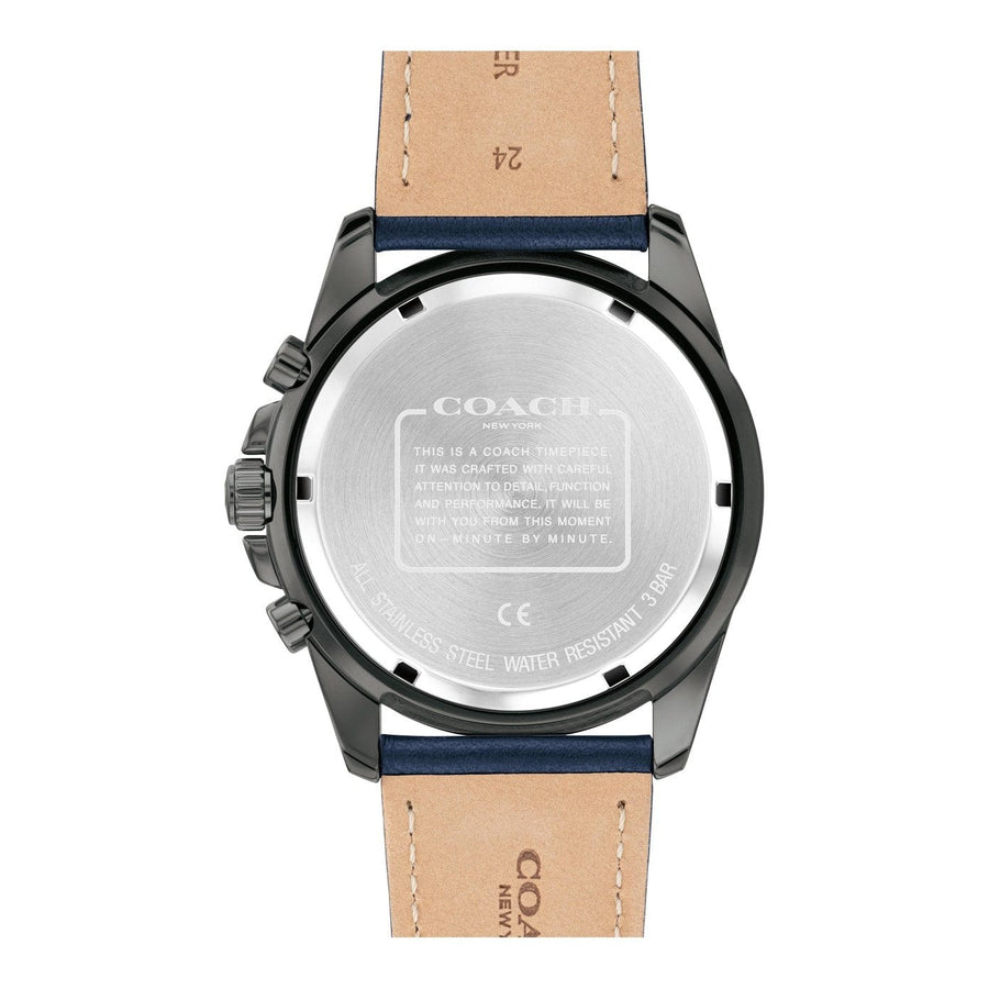 Coach Kent Grey Dial Blue Leather Strap Watch for Men - 14602558