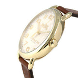 Coach Delancey White Dial Brown Leather Strap Watch for Women - 14502715