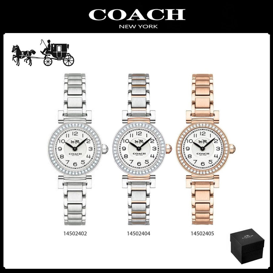 Coach Madison Crystals Silver Dial Two Tone Steel Strap Watch for Women - 14502404