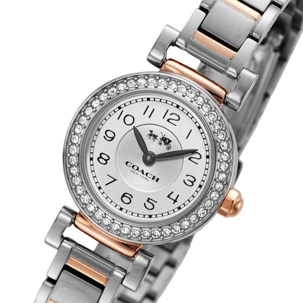 Coach Madison Crystals Silver Dial Two Tone Steel Strap Watch for Women - 14502404