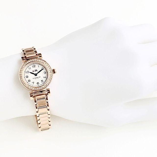 Coach Madison White Dial Gold Steel Strap Watch for Women - 14502403