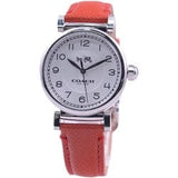 Coach Madison White Dial Red Leather Strap Watch for Women - 14502407