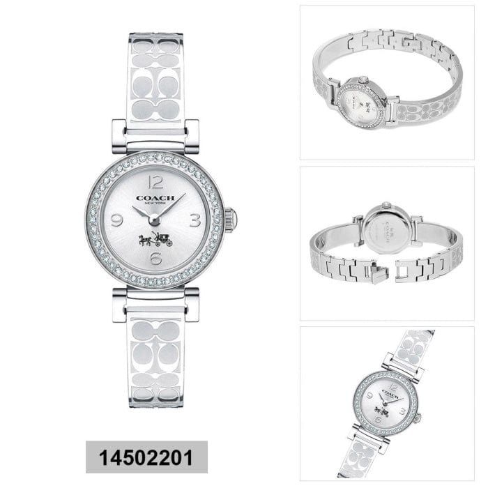 Coach Madison White Dial Silver Steel Strap Watch for Women - 14502201